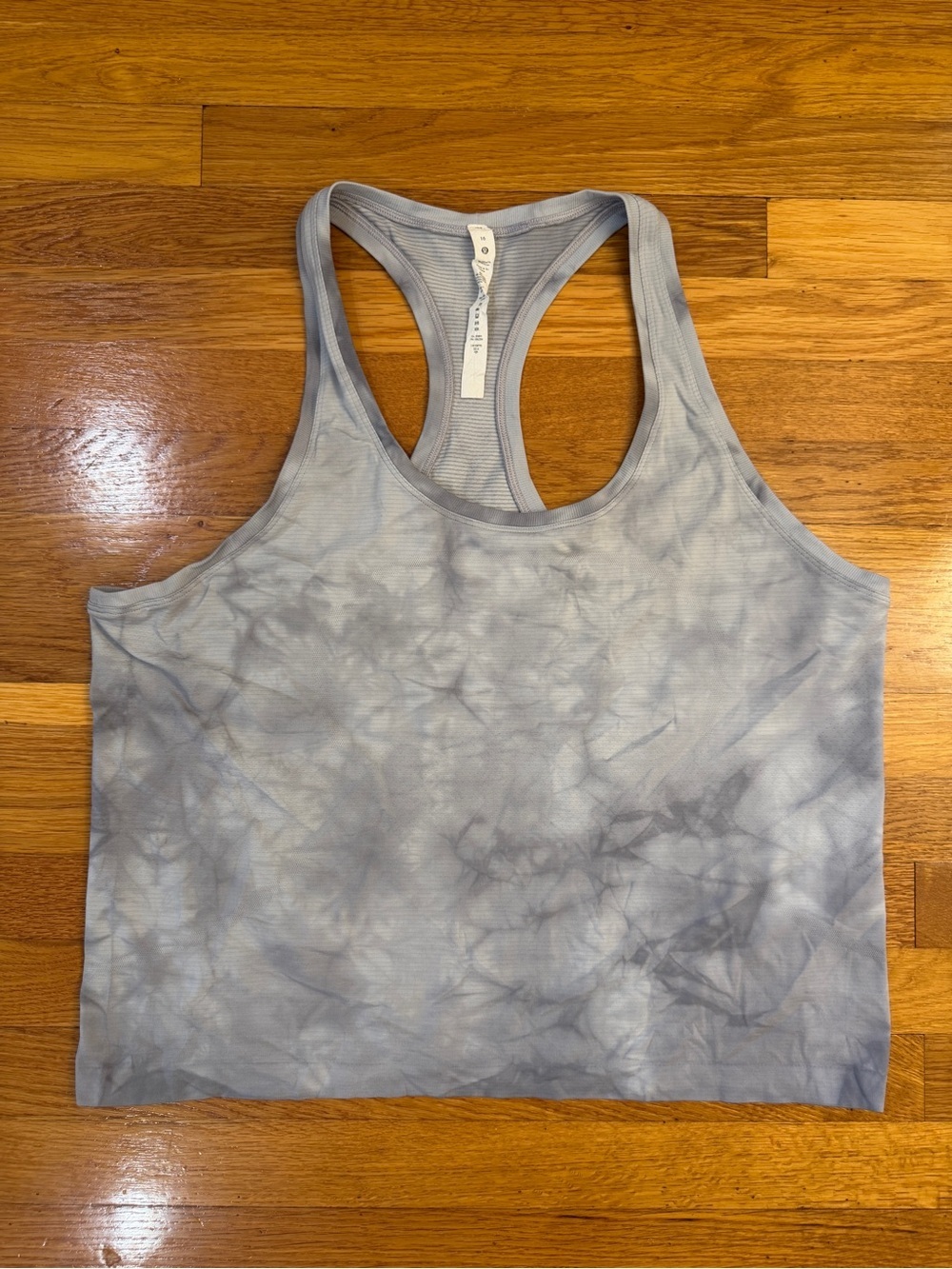 Lululemon Swiftly Tech Racerback Tank Top 2.0 *Race Marble Dye Rhino Grey SZ 16